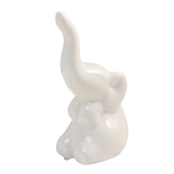 Lifetechs Elephant Statue Mini Ceramic Elephant Figurine Small Shelf Tabletop Centerpiece for Living Room Bedroom Home Decor