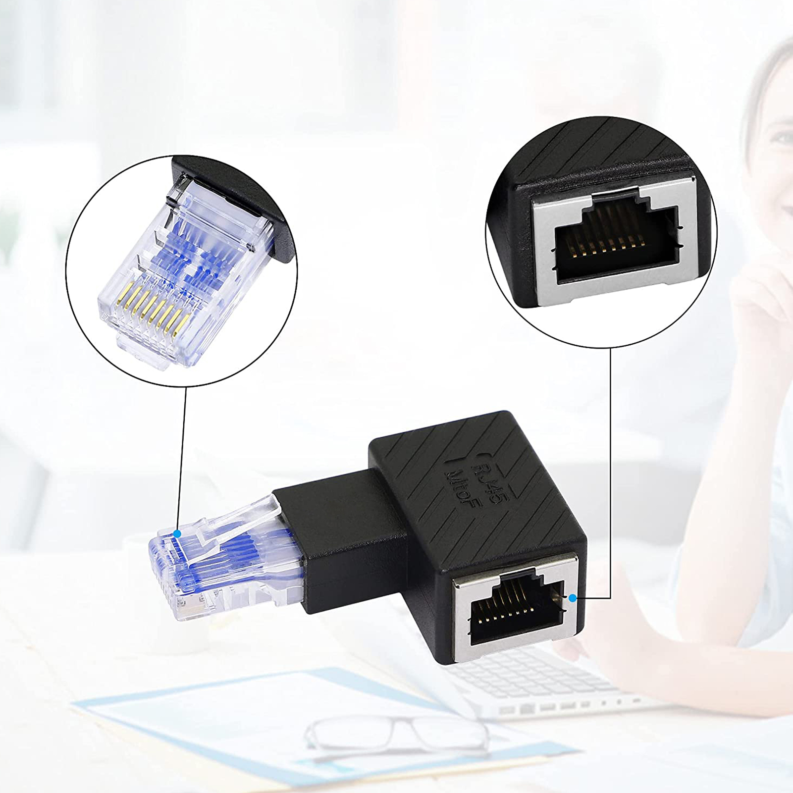 Lifetechs Connector Support 100M Network NetworkSwitch Plug