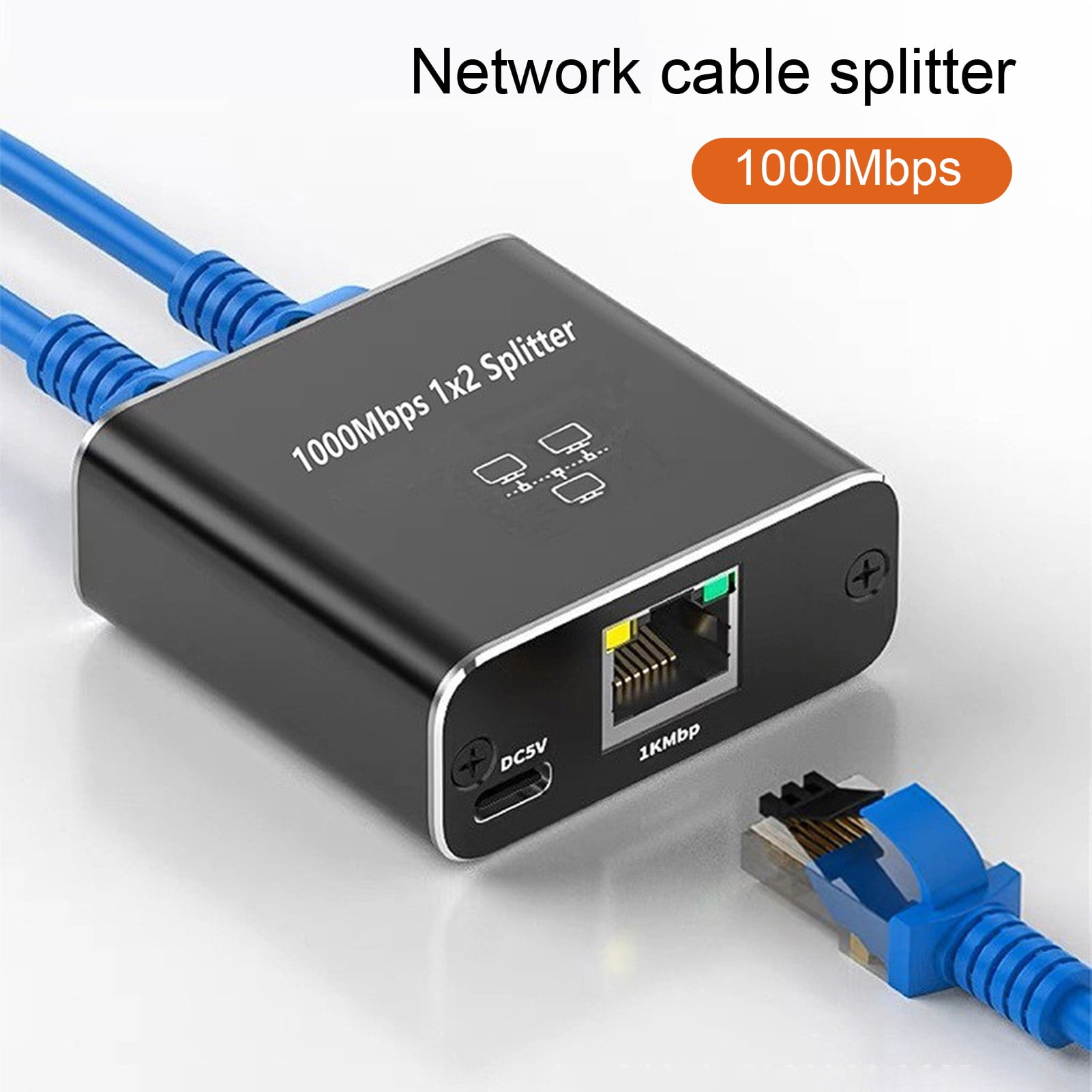 Lifetechs Splitter 1000mbps High Speed 1 to 2 Devices