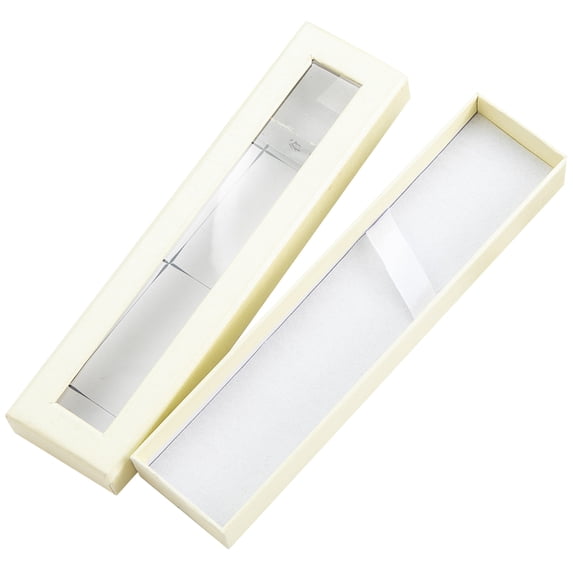 Lifetechs Exquisite Pencil Case Lining Design Paper Visible Transparent Window Pen Gifts Case for Daily