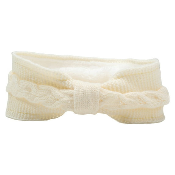 Lifetechs Fleece-Lined Headband Twist Texture Thickened Warm Hair Band Stretchy Cozy Head Wrap Knit Ear Warmer