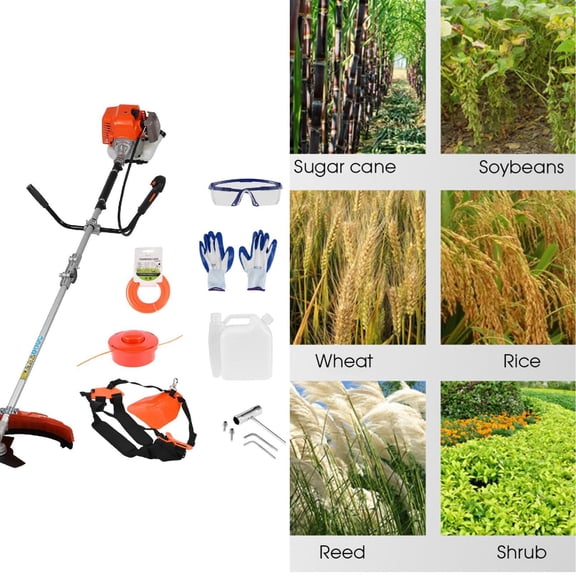 Lifetechs Handheld Weed Eater,52CC Gas Weed Trimmer, Cordless Hedge Trimmer, 2-Stroke Brush Cutter,Lawn Mower