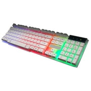 Lifetechs Keyboard Colorful Backlight Plug and Play ABS 104 Keys Rainbow Keyboards for Computer