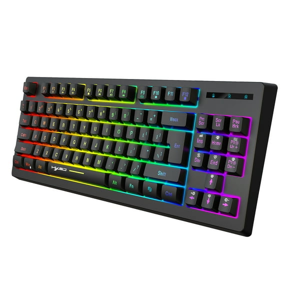 Lifetechs L100 Wireless Keyboard Sensitive Waterproof Ergonomic 2.4GHz Film RGB Backlight Wireless Keyboard for Office