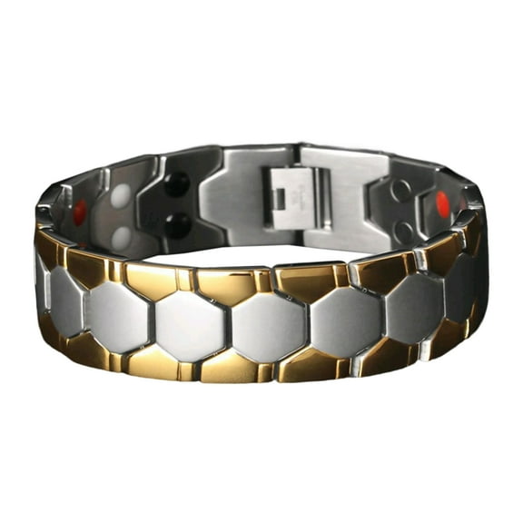 Lifetechs Men Bracelet Magnetic Alloy Durable Detachable Therapy Bracelet Daily Jewelry