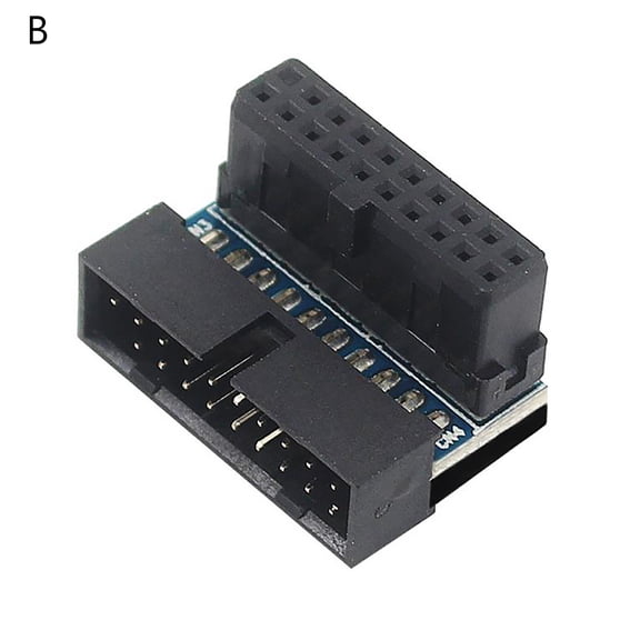 Lifetechs Motherboard Connector High-speed Lossless Plug Play USB3.0 19/20 Pin 90 Degree Angled Internal Mini Header for Computer