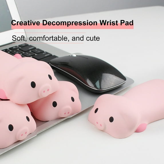 Lifetechs Mouse Wrist Rest Cartoon Pig Soft Foam Memory Cotton Hand Rest Pad Cushion Ergonomic Mouse Keyboard Wrist Support for Pain Relief & Easy Typing