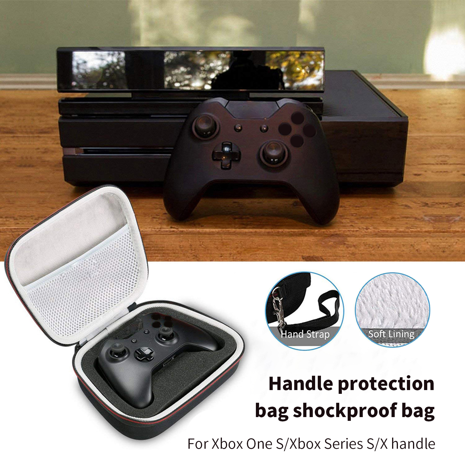 Gamepad Case Lifetechs Protective Case Built in Removable Foam Detachable Hand Strap ...