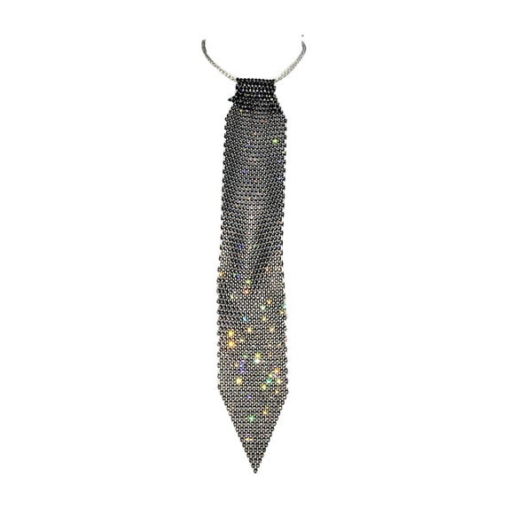 Lifetechs Sparkling Neck Tie Shiny s Flat Mesh Style Metal Neck Straps Bling Necktie Christmas Gift Tie Parties Photography Props