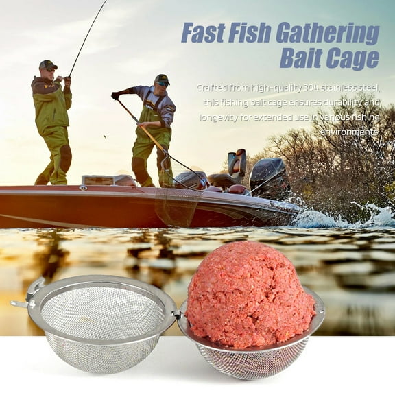 Lifetechs Stainless Steel Fishing Bait Cage Portable Fine Mesh Solid Lure Ball Holder Carp Fishing Accessories Fishing Enthusiasts Gift