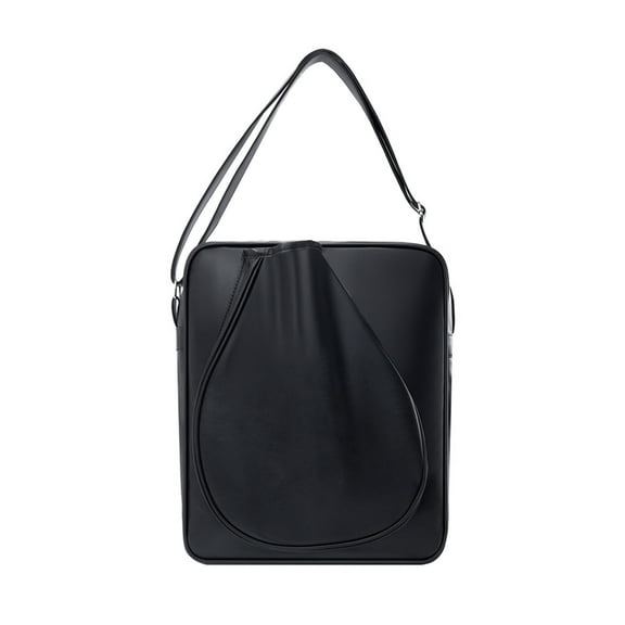 Lifetechs Tennis Bag Tennis Sling Crossbody Bag Large Capacity Faux Leather Racket Bag for Badminton Pickleball Racquets