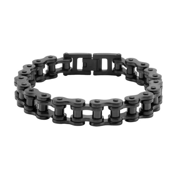 Lifetechs Unisex Bracelet Motorcycle Chain Design Stainless Steel Punk Hip-Hop Style Luster Smooth Wrist Bangle