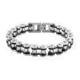 thumbnail image 1 of Lifetechs Unisex Bracelet Motorcycle Chain Design Stainless Steel Punk Hip-Hop Style Luster Smooth Wrist Bangle, 1 of 8