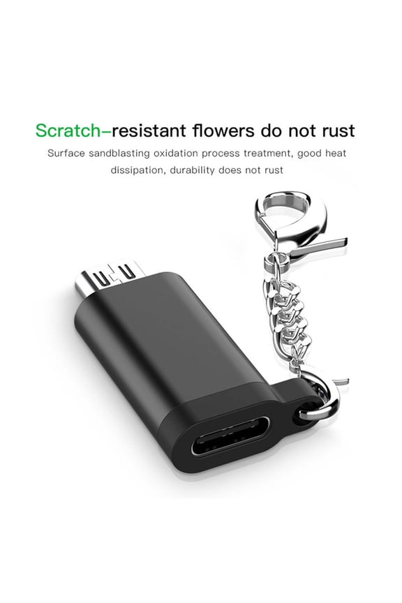 Universal OTG Adapter Type-c to Micro Adapter V8 Aluminum Alloy for Android with Keychain