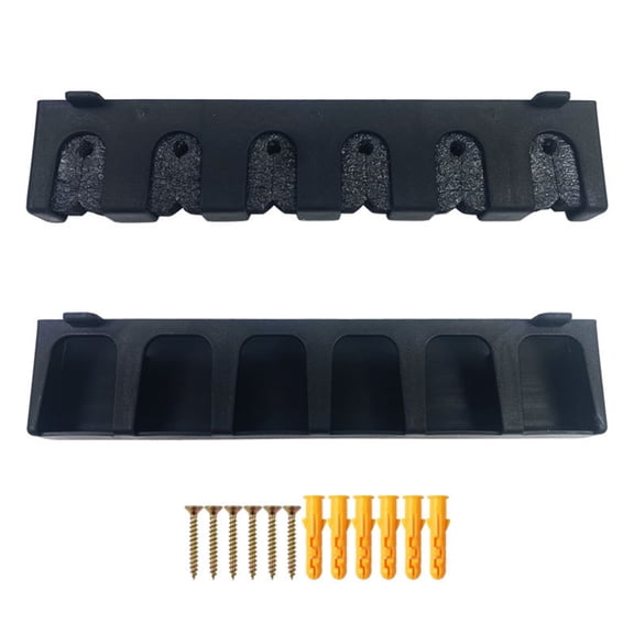 Lifetechs Wall Mount Fishing Rod Holder 6 Holes Multi-function Vertical Horizontal Fishing Pole Display Storage Rack Organizer Stand Fishing Accessories