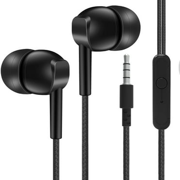 Lifetechs Wired Earphone with Mic-phone Stereo Surround Heavy Bass Stable Signal Universal Music Game Call Function 3.5mm Jack Wire Control Headset In-ear Sport Earphones for Mobile Phone