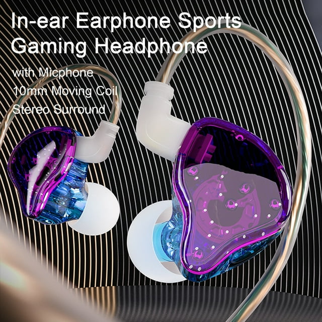 Lifetechs Wired Earphone with Micphone 10mm Moving Coil Heavy Bass Stereo Surround Support Wire Control Music And Calling 3.5mm Jack In-ear Earphone Sports Gaming Headphone Fashion Accessories