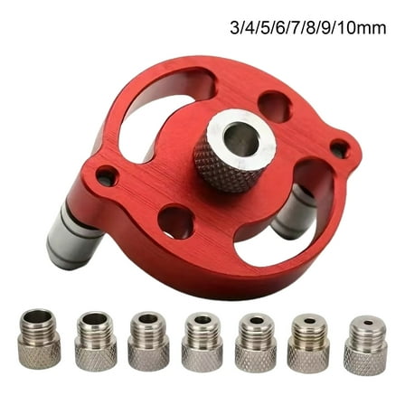 Lifetechs Woodworking Hole Drill Positioner Locator Tool with Drill Bushings Multipurpose DIY Vertical Pocket Hole Jig Kit