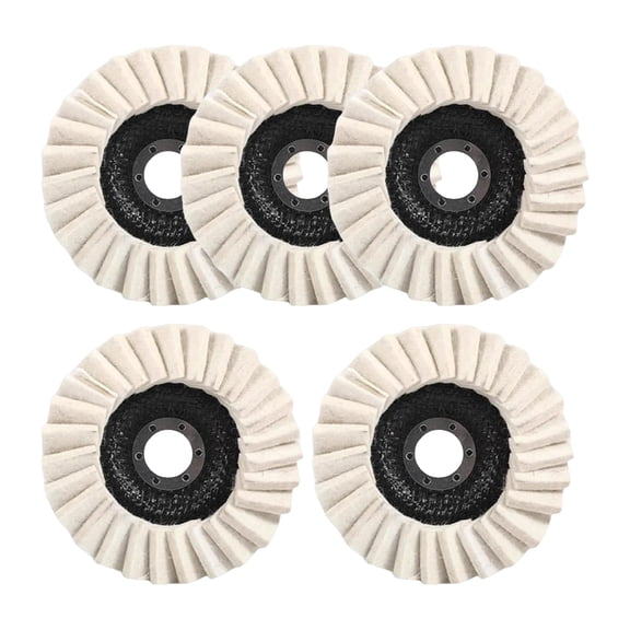 Lifetechs Wool Felt Flap Polishing Disc Wool Round Polishing Buffing Wheel Pad for Metal Marble Stone Furniture Car Wax