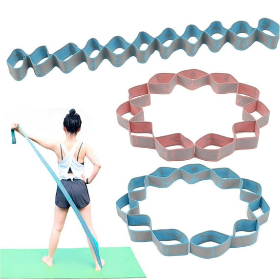Lifetechs Yoga Stretching Strap with 11 Loop Physical Therapy Pilates Ballet Dance Body Leg Stretcher Elastic Band Home Gym Workout Resistance Band