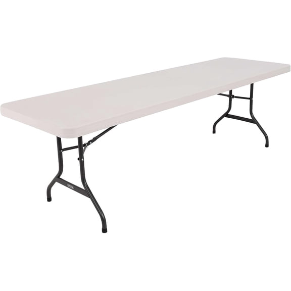 Lifetime 22980 Folding Utility Table, 8 Feet, Almond