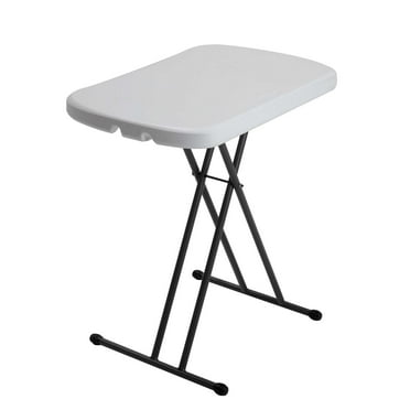 Lifetime 26 inch Rectangle Personal Table, Indoor/Outdoor Light Commercial Grade, White Granite