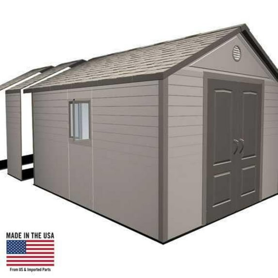 Lifetime 30” Extension Kit for 11’ Polyethylene Storage Shed (No Windows), 25 Sq. ft. Tan (0125)