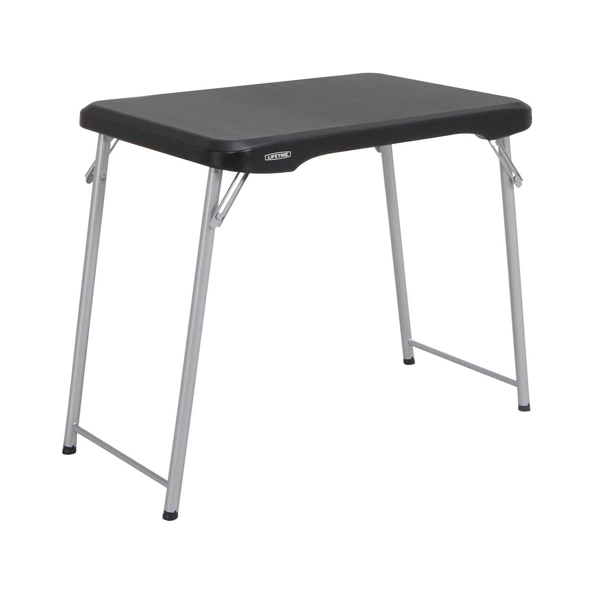 Lifetime 30 inch Personal Rectangle Folding Table, Indoor/Outdoor, Black  (80668) 