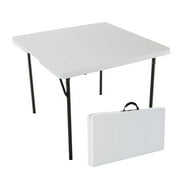 Lifetime 37 in. Square Fold-in-Half Table, Indoor/Outdoor Light Commercial Grade, White (280228)