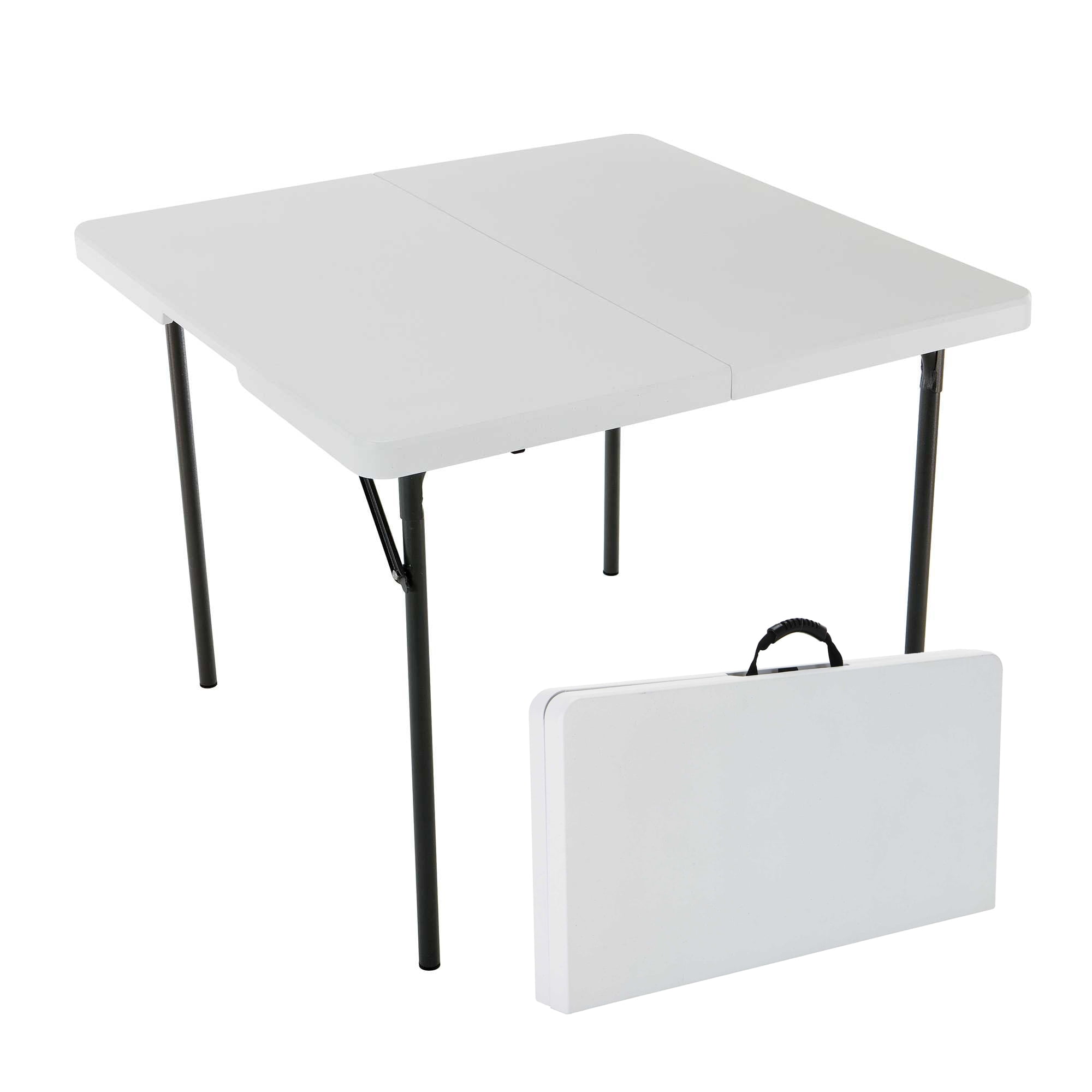 Lifetime 37 in. Square Fold in Half Table Indoor Outdoor Light Commercial Grade White 280228