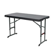 Lifetime 4 Foot Rectangle Adjustable Height Table, Indoor/Outdoor Commercial Grade, Black 80917