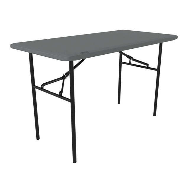 Lifetime 4 Foot Rectangle Folding Table, Indoor/Outdoor Essential, Gray