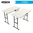 thumbnail image 1 of Lifetime 4 foot Almond Adjustable Hight Nesting Table 2-Pack - 80926, 1 of 8