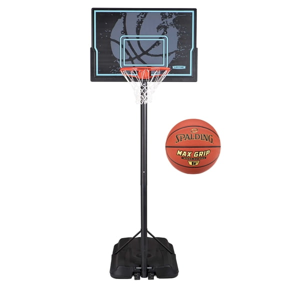 Lifetime 44 In. Impact Adjustable Portable Basketball Hoop System and 29.5" Basketball