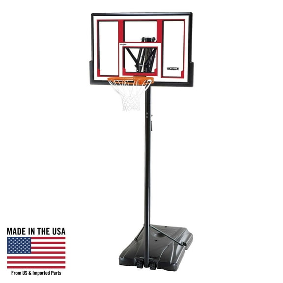 Open Box Lifetime 48-Inch Shatterproof Portable Basketball Hoop with Strong Arm Adjustment & Slam-It Rim - Model 90491-Outdoor Play