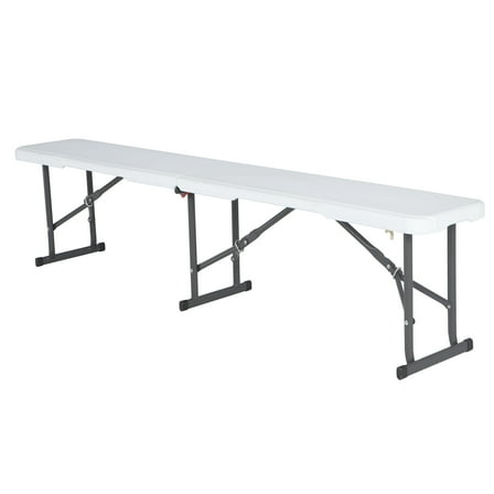 Lifetime 6-Foot Fold-in-Half Bench, Light Commercial, White (80305)