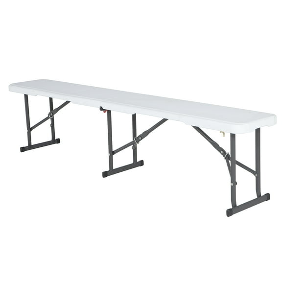 Lifetime 6-Foot Fold-in-Half Bench, Light Commercial, White (80305)