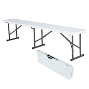 Lifetime 6-Foot Fold-in-Half Bench, Light Commercial, White (80305)