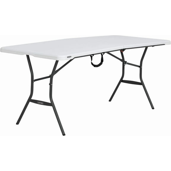 Lifetime 6-Foot Fold in Half Table, Light Commercial, White Granite