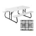 Lifetime 6 Foot Collapsible & Foldable Outdoor Picnic Table, 80215