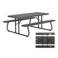 Lifetime 6' Foldable Outdoor Picnic Table, UVProtected, Stain