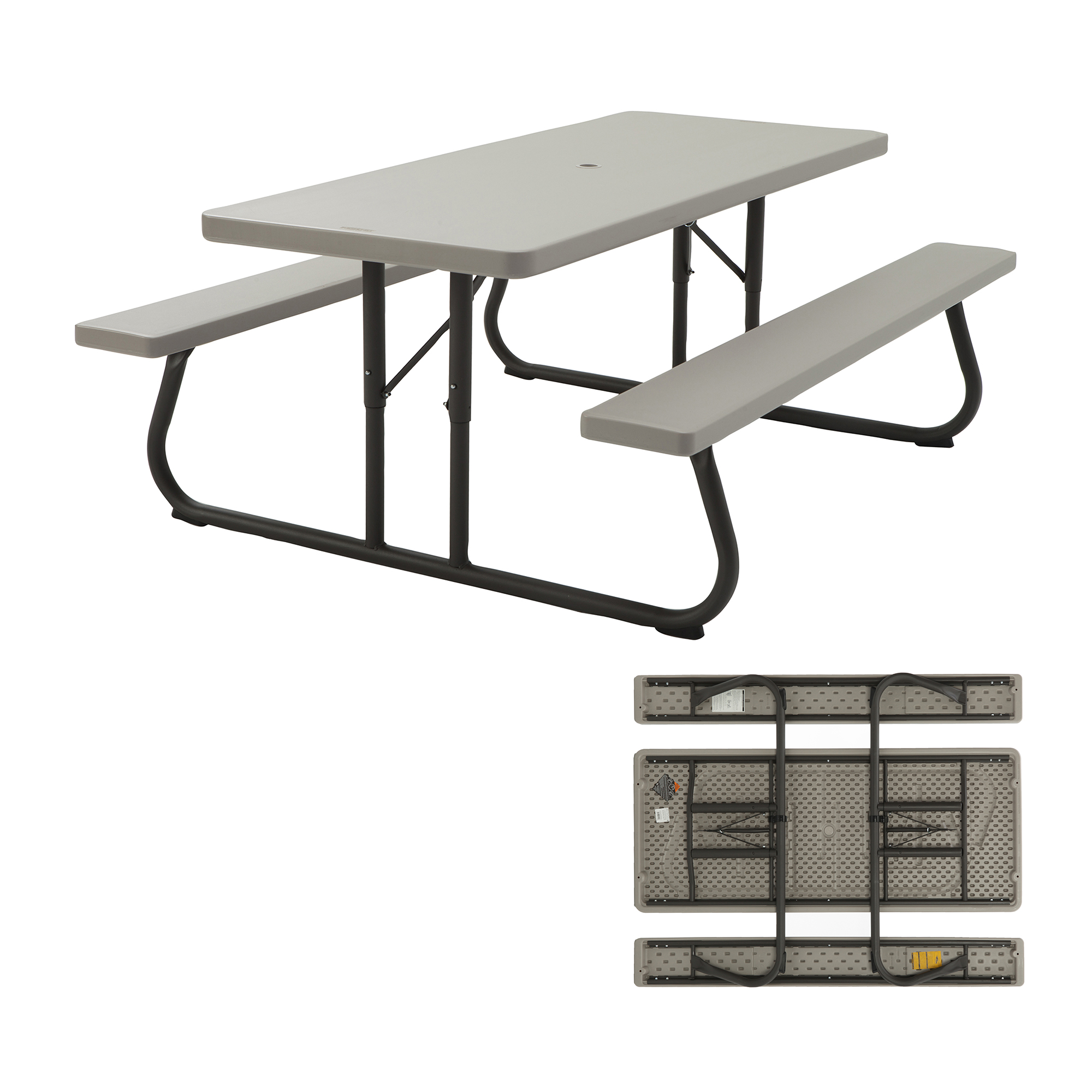 Lifetime 6 Foot Folding Picnic Table, Putty, 22119 - image 1 of 12