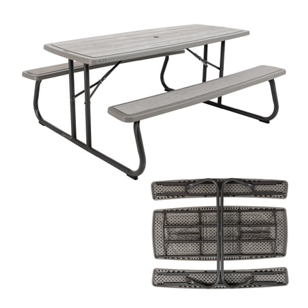 Lifetime 6-Foot Folding Plastic Rectangle Picnic Table (60366)
