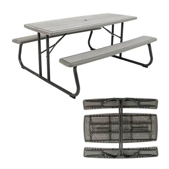 Lifetime 6-Foot Folding Plastic Rectangle Picnic Table (60366)