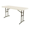 thumbnail image 1 of Lifetime Commercial Nesting 72 in Indoor/Outdoor Adjustable Height Folding Rectangle Table Almond 1 Piece 1 Count, 1 of 12