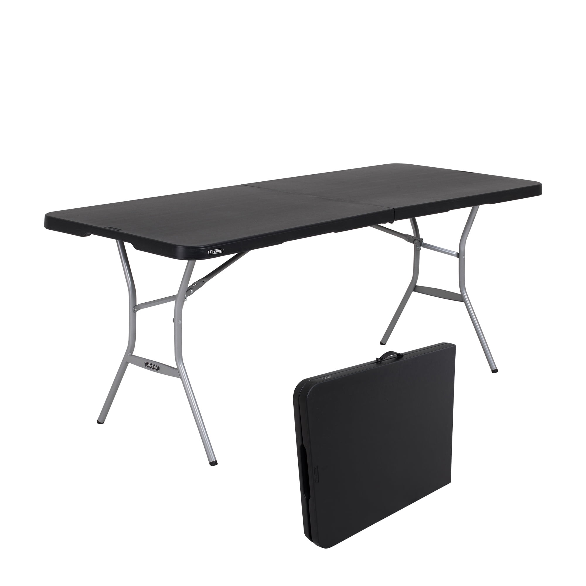 Lifetime 6 Foot Rectangle Fold-In-Half Table, Indoor/Outdoor