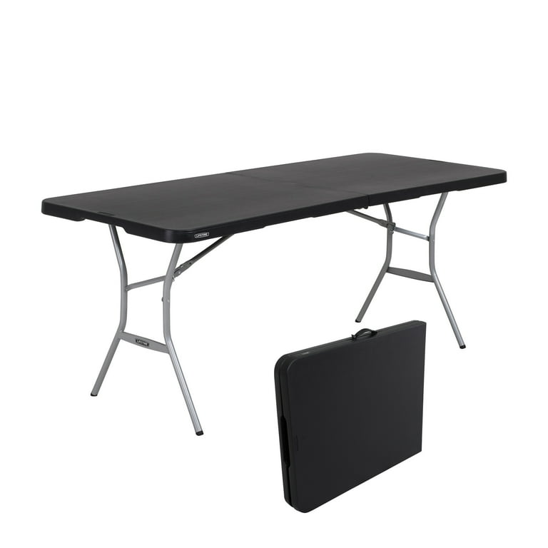 Lifetime 6 Foot Rectangle Fold-In-Half Table, Indoor/Outdoor