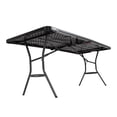 thumbnail image 1 of Lifetime 6 Foot Rectangle Fold-in-Half Folding Table, Black (80891), 1 of 14