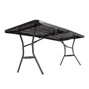 Lifetime 6 Foot Rectangle Fold-in-Half Folding Table, Black 80891