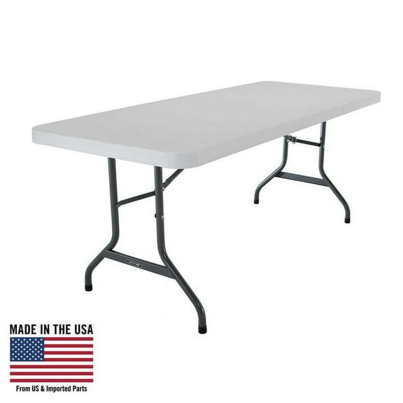 Lifetime 6' Commercial Grade High-Quality Folding Table, White